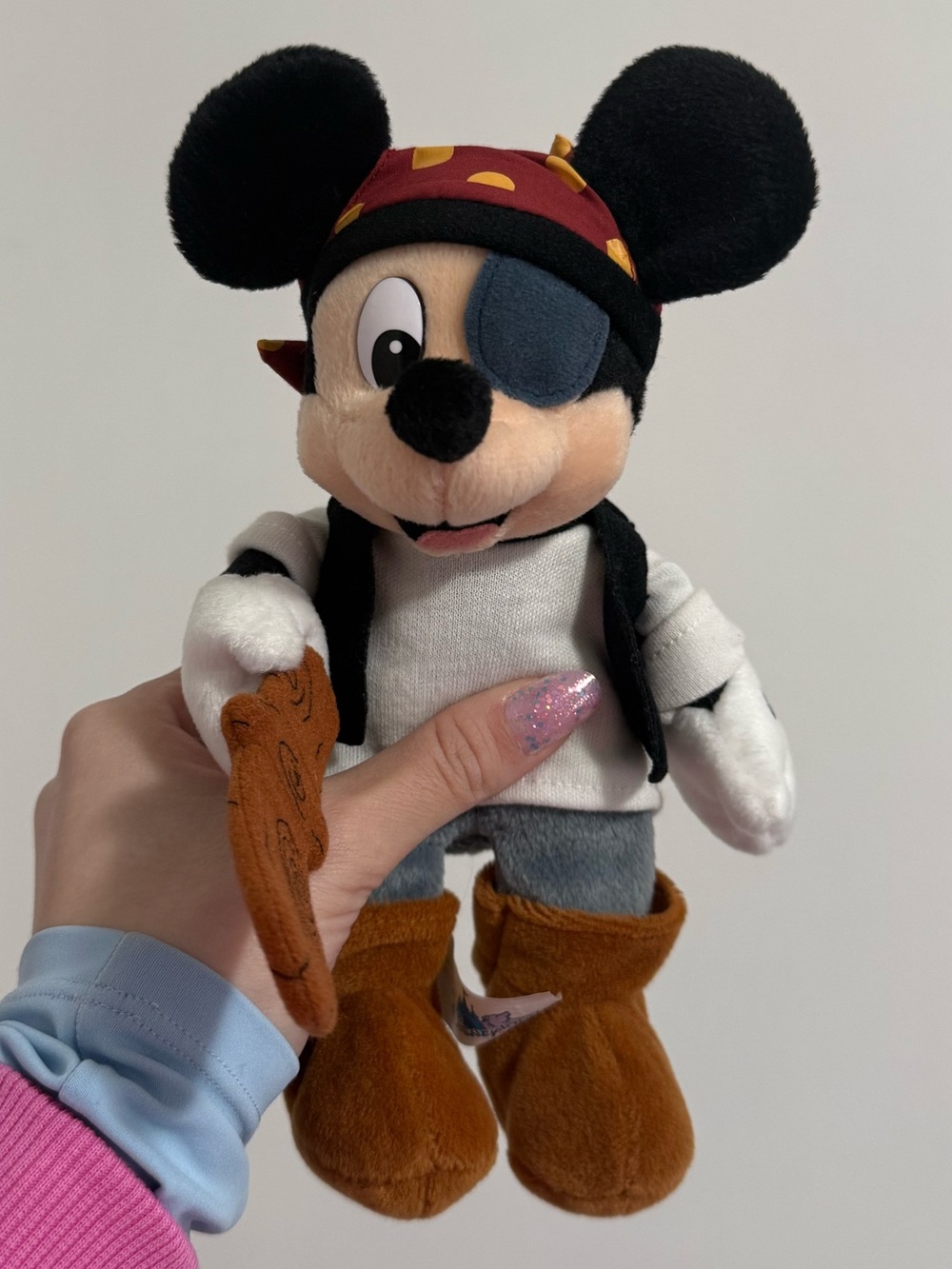 Pirate Mickey Mouse Plush Bean Bag Beanies Disneyland
